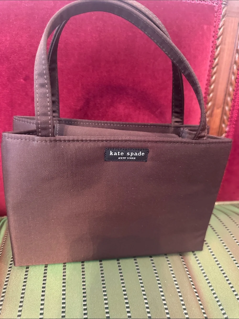 kate spade Brown Satin Mini Tote
